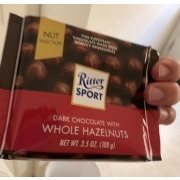 Ritter Sport Dark Chocolate With Whole Hazelnuts Calories Nutrition Analysis More Fooducate