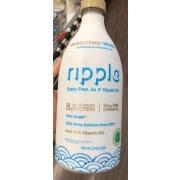 Ripple Plant-Based Milk, Original, Unsweetened: Calories ...