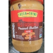 Fresh Thyme Farmers Market Peanut Butter, Creamy: Calories, Nutrition ...