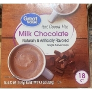 Great Value Milk Chocolate Flavored Hot Cocoa Mix: Calories, Nutrition ...