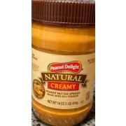 Peanut Delight Peanut Butter Spread Natural Creamy Calories Nutrition Analysis More Fooducate