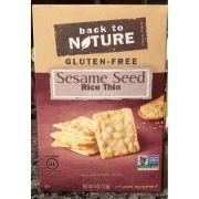 Back To Nature Rice Thin Crackers with Sesame Seeds (12 count, 4 Oz. per pack) main image 1