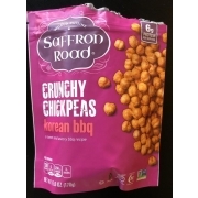 Saffron Road Korean BBQ Crunchy Chickpeas - Gluten Free Vegan Snack, 6oz Bag