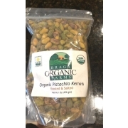 Braga Organic Farms Pistachio Kernels, Roasted & Salted, Organic ...