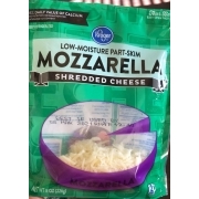 Kroger Mozzarella Shredded, Low Moisture Part Skim, Cheese: Calories ...