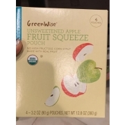 GreenWise Fruit Squeeze, Unsweetened Apple: Calories, Nutrition ...