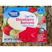 Great Value Sugar Free Strawberry Banana Gelatin Dessert: Calories ...