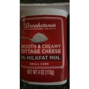 Breakstone's Cottage Cheese, Smooth & Creamy, Small Curd: Calories ...