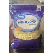 Great Value Cheese, Shredded, Queso Quesadilla: Calories