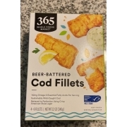 365 Cod Fillet 365 Everyday Value Cod Fillets, Beer Battered: Calories, Nutrition ...