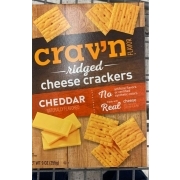 Crav'n Flavor Crackers, Cheddar Cheese, Ridged: Calories, Nutrition ...