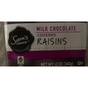 Sam's Raisins Sam's Choice Milk Chocolate Covered Raisins: Calories, Nutrition ...