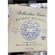 Bellwether Ricotta Toast Bellwether Farms Cheese, Basket Ricotta, Whole Milk: Calories ...